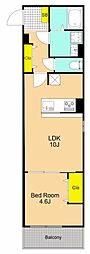 リブリ・南品川 1LDKの間取図画像
