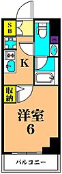 アーバネックス南品川 1Kの間取図画像