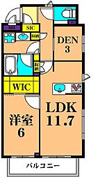 クイーンパレス品川大井 1SLDKの間取図画像