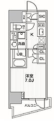 シーズンフラッツ大井町 1Kの間取図画像