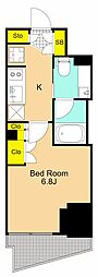 シーズンフラッツ大井町 1Kの間取図画像
