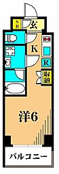 PREMIUMCUBE大井町#mo ワンルームの間取図画像