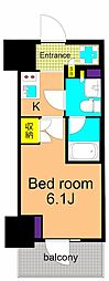 ParkCube大井町レジデンス 1Kの間取図画像