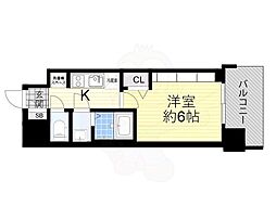プレサンス大正エミナンス 10階1Kの間取り