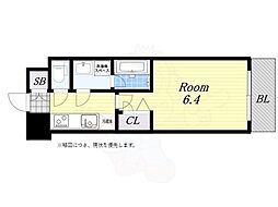 レオンコンフォート九条アルバ 1Kの間取図画像