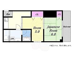 共栄マンション 2DKの間取図画像