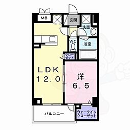 大阪市西区九条3丁目マンション 1LDKの間取図画像