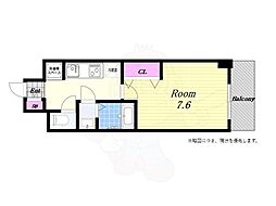 ミラージュパレス大阪ドームProsper 1Kの間取図画像