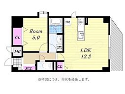 ゼクス九条 1LDKの間取図画像