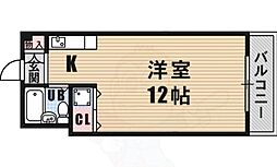ガーデン弁天町 ワンルームの間取図画像