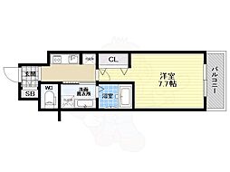 アドバンス大阪ドーム前 1Kの間取図画像