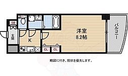 サムティナカノシマウエスト 1Kの間取図画像