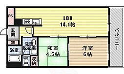 第八柴田ビル 2LDKの間取図画像