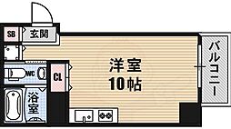 レオンコンフォートベンテンチョウ ワンルームの間取図画像