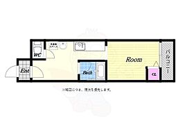 エスポワール夕凪 ワンルームの間取図画像