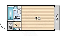レガーレ大正 1Kの間取図画像