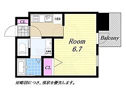 ファーストフィオーレ大正リエート 1Kの間取図画像