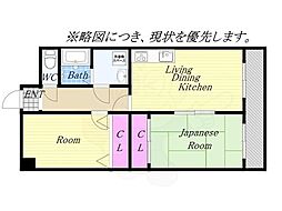 第2井筒マンション 2LDKの間取図画像