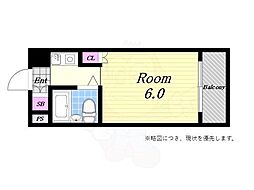 シロハイヌ千代崎 1Kの間取図画像