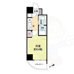 セレニテ九条リアン 1Kの間取図画像