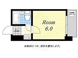 セレスト・パレ 1Kの間取図画像