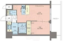 プレジオ弁天町ASIAN 1LDKの間取図画像