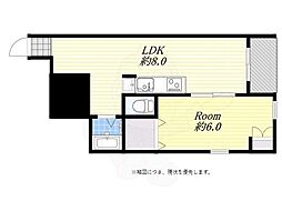 小塚ハイツ 1LDKの間取図画像