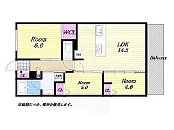 ハルモシティ 3LDKの間取図画像