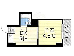 デイズ・ハイツ三先 1DKの間取図画像