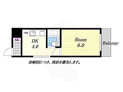 メゾン寄川 1DKの間取図画像