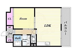 ポートヴイラメイセイ 1LDKの間取図画像