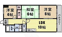 ロイヤルハイツ夕凪 3LDKの間取図画像