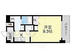 ベイサイドパークOSAKAノースレジデンシス 1Kの間取図画像