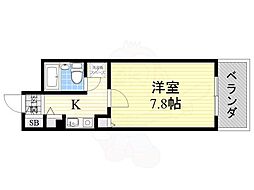 MaisonT・O・A 1Kの間取図画像