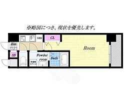 S-RESIDENCE阿波座WEST 1Kの間取図画像