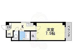 メルベーユ磯路 1Kの間取図画像
