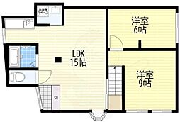 第2オグラマンション 2DKの間取図画像