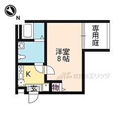 Sunrich西陣 1Kの間取図画像