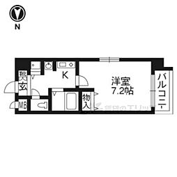 プレサンス京都三条大橋東山苑 1Kの間取図画像
