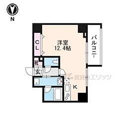 コンフォート五条大宮 ワンルームの間取図画像