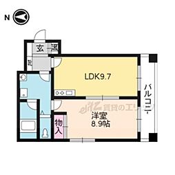 ルミノーサ三条小川 1LDKの間取図画像