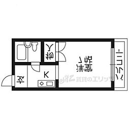 メゾン・プルメリア 1Kの間取図画像