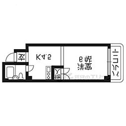 サンシティ・リコー 1Kの間取図画像