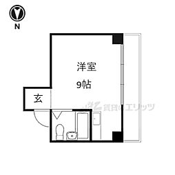 ビーハウス ワンルームの間取図画像