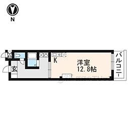 エクセタコート 1Kの間取図画像