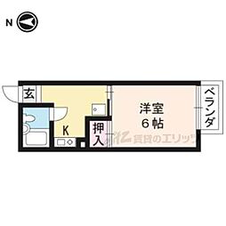 メゾン大戸 1Kの間取図画像