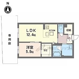 シャーメゾン上松屋町 1LDKの間取図画像