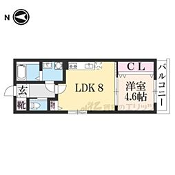メゾン松原 1LDKの間取図画像