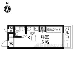 ラ・パルフェ・ド・プレオ ワンルームの間取図画像