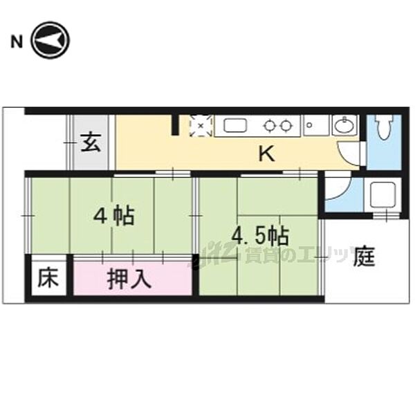 京都府京都市中京区壬生土居ノ内町(賃貸一戸建2K・1階・29.00㎡)の写真 その2